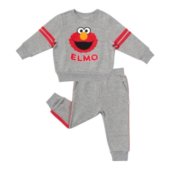 Little Sleepies Sesame Street Elmo Sweatsuit - Picture 1 of 8